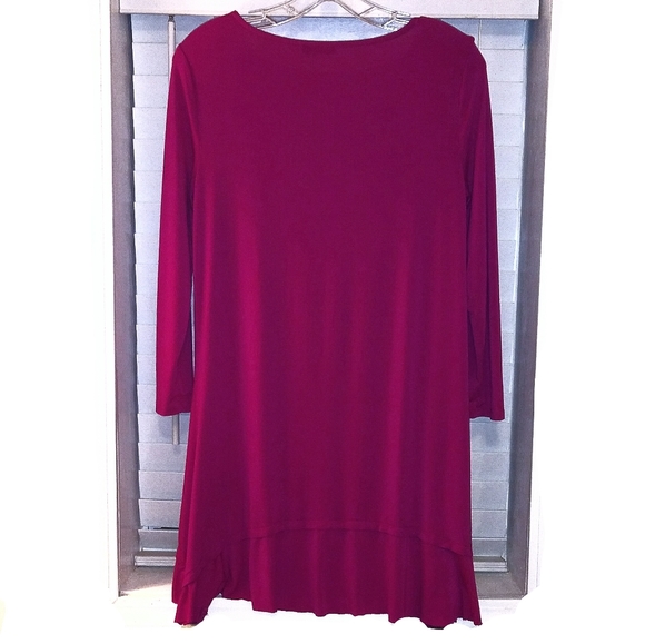 Cupio Magenta High Low Ruffle Hem Dress - Picture 7 of 7